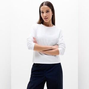 NWT Athleta Essential Top Womens Small In Bright White